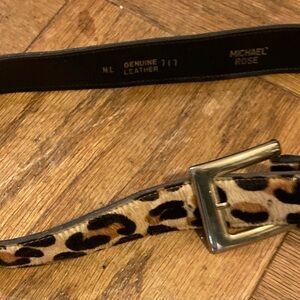 Michael Rose Black Leather Belt